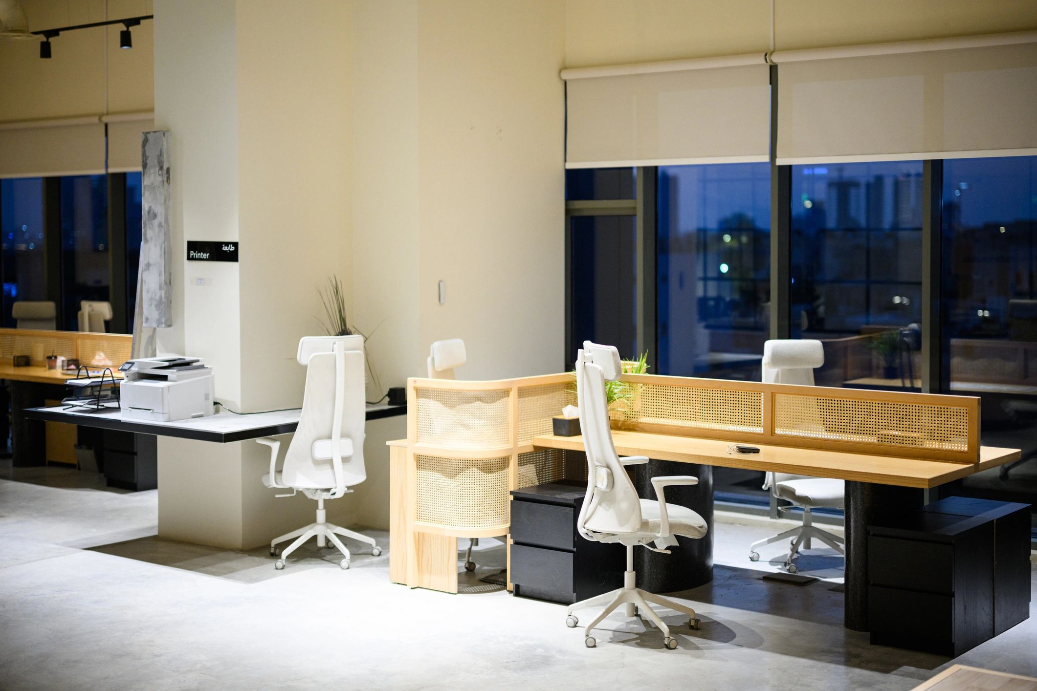 Modern office workspace representing professional network and IT support